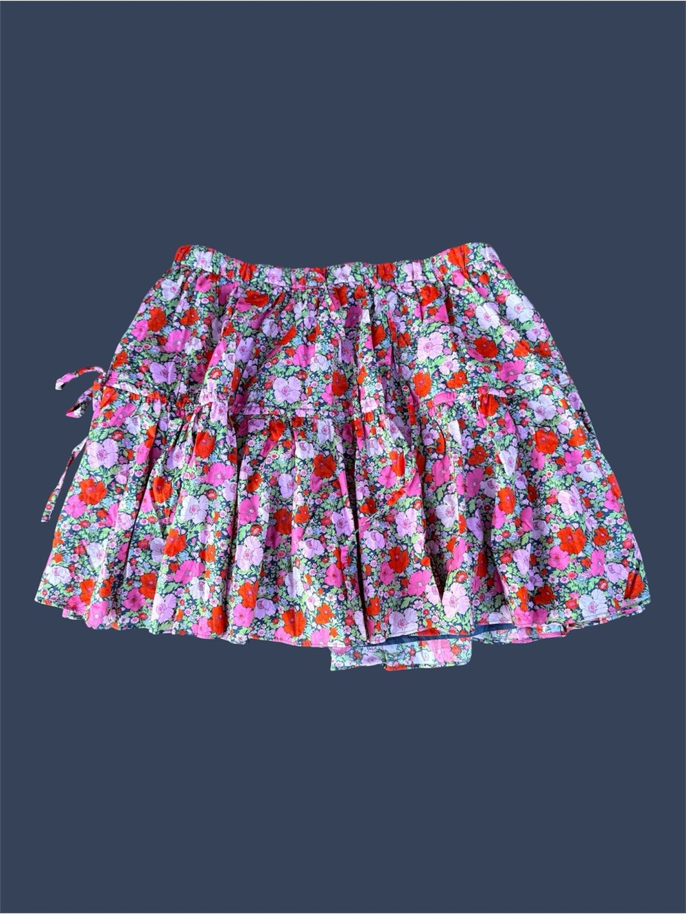 J.Crew x Liberty Fabric Meadow Song Tiered Floral Mini Skirt Pink Coquette Small